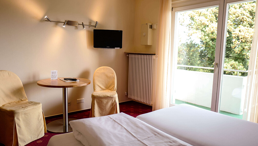 Zimmer mit Balkon in Ravensburg im Hotel Sennerbad 
